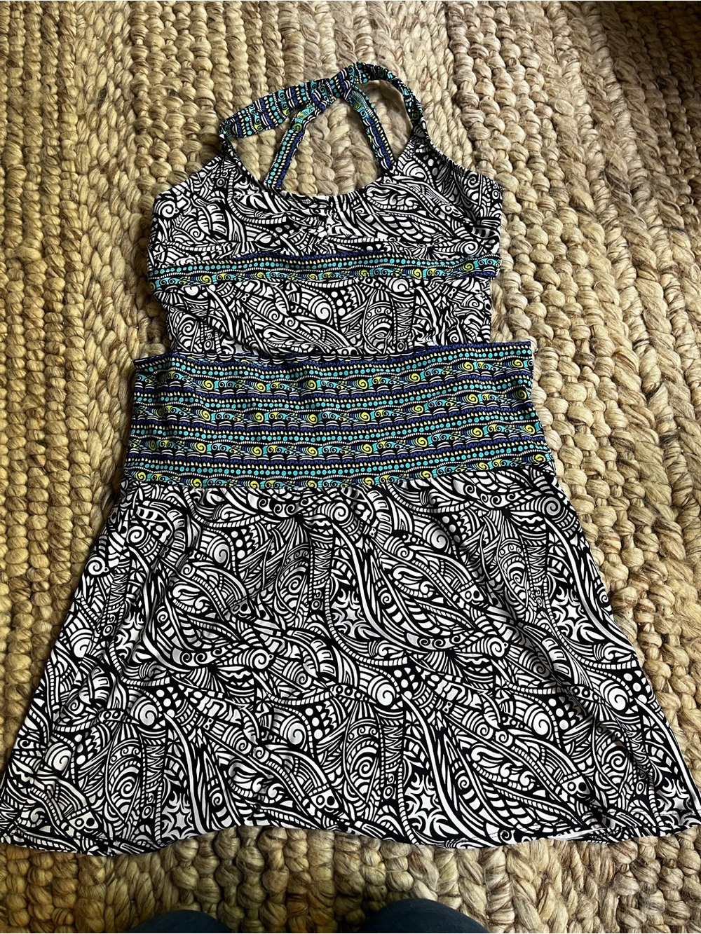 Title Nine Swim One Piece and swim skirt/coverup size XL 2 piece set